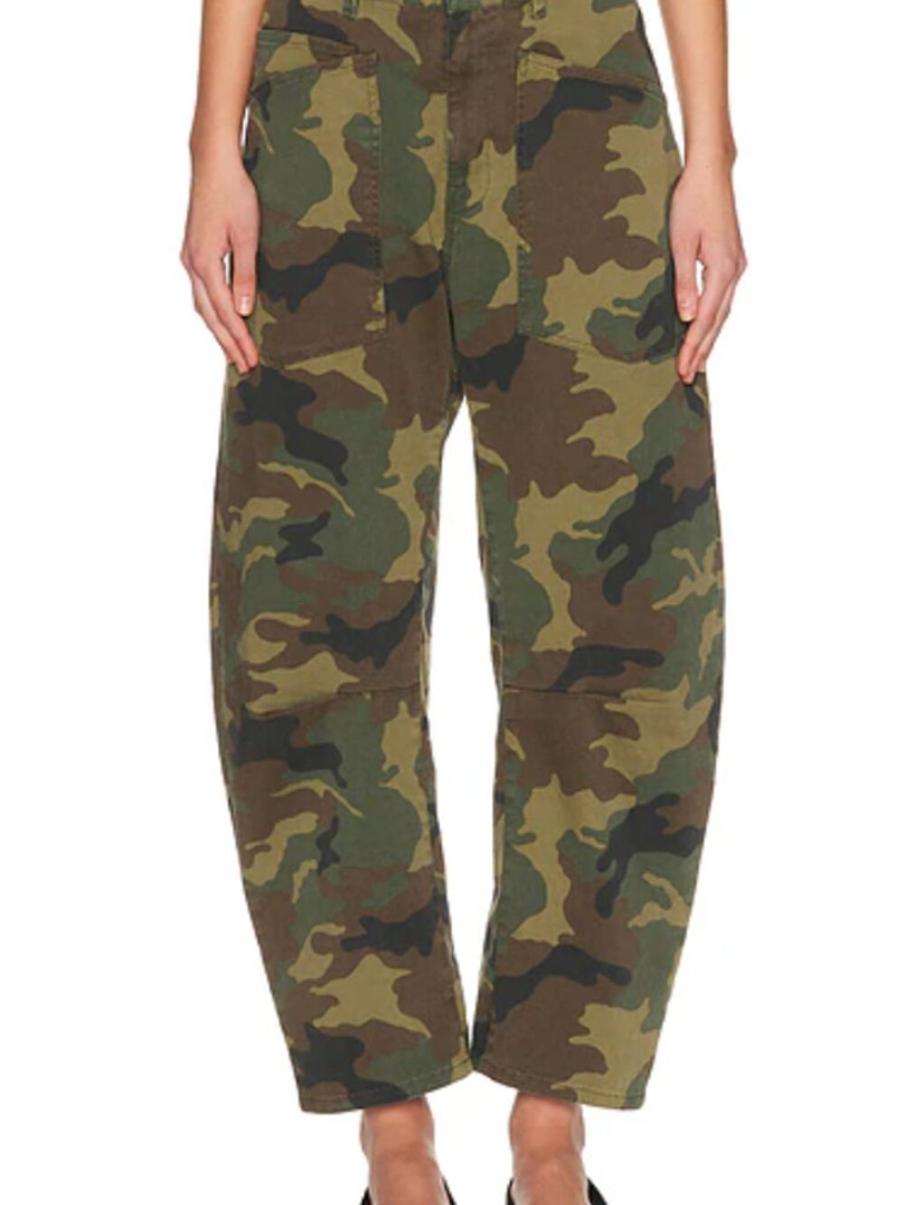 Nili Lotan Camouflage Cropped Utility Pants - Olive/Forest/Black - Picture 6 of 8
